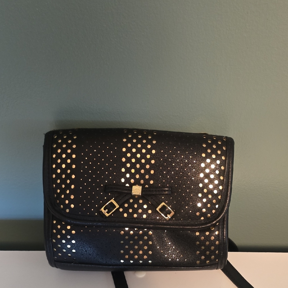 Jessica Simpson Black And Gold Purse
